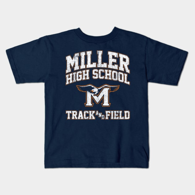 Miller High School Track & Field - Crush Kids T-Shirt by huckblade
